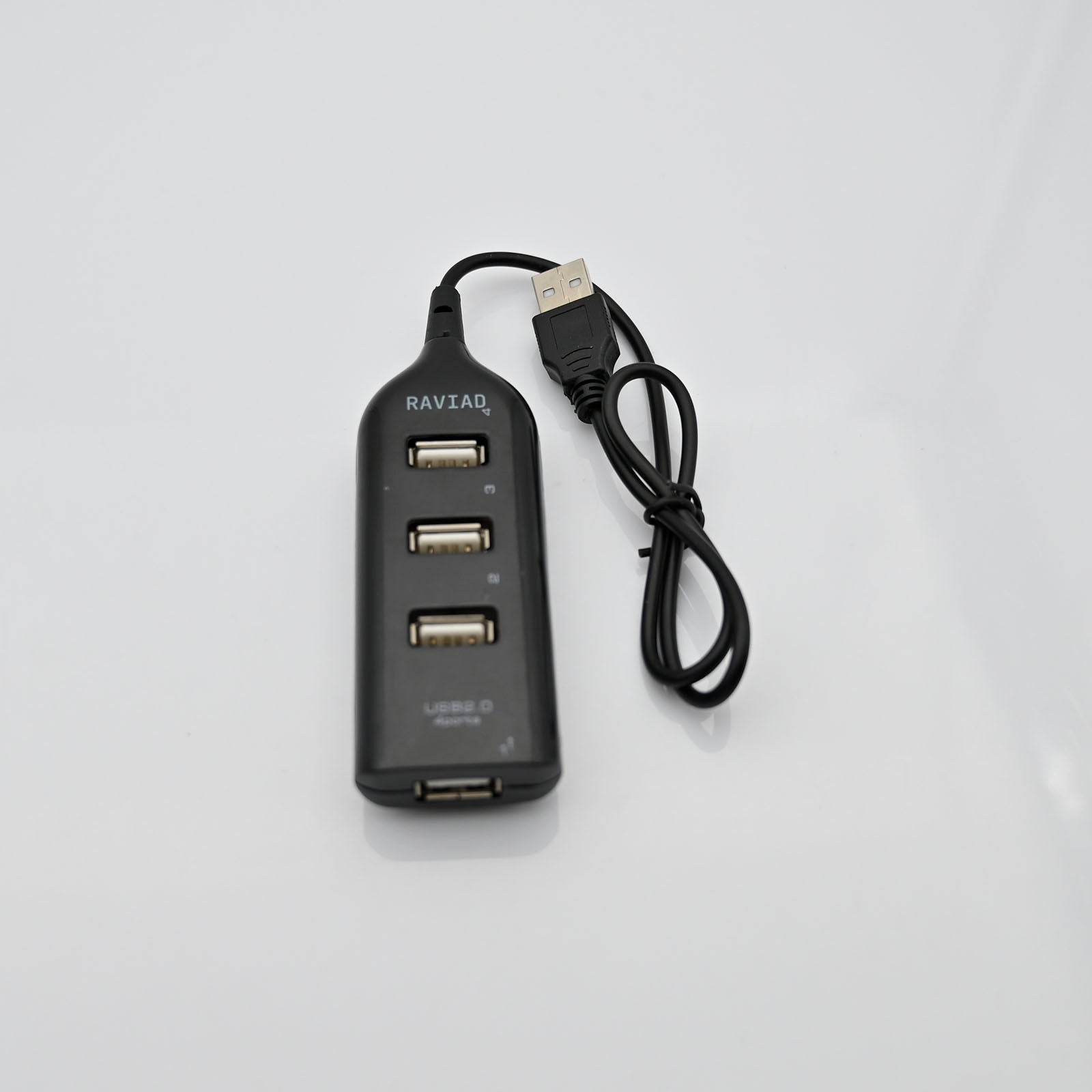 RAVIAD USB 2.0 Hub of 4 Ports Black