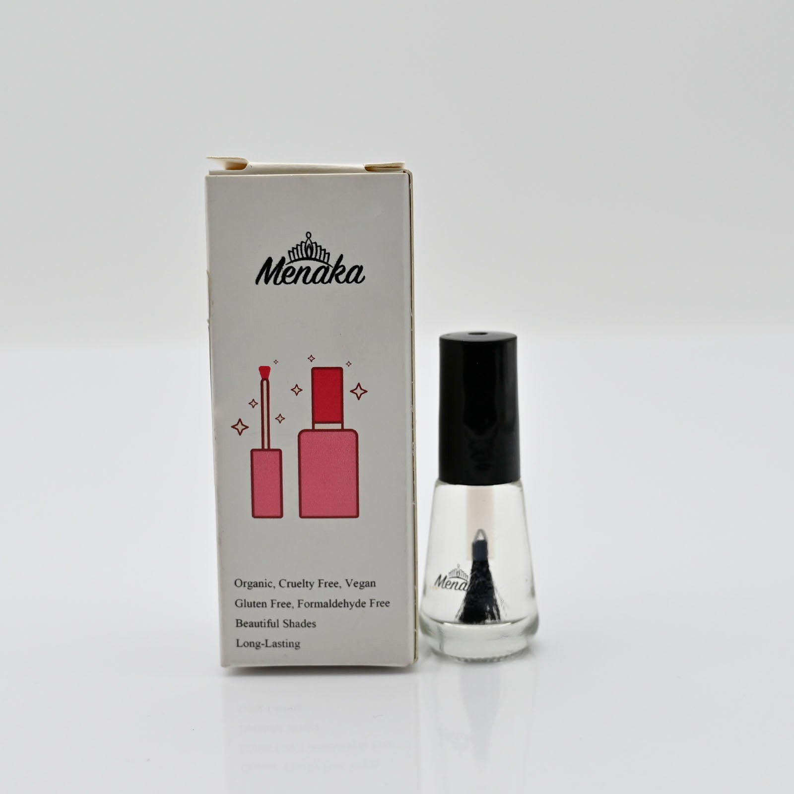 Menaka 0.5 Fluid Ounces Clear Nail Polish