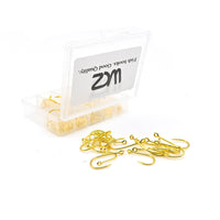 WCZ Fish Hooks Portable Plastic Box Gold