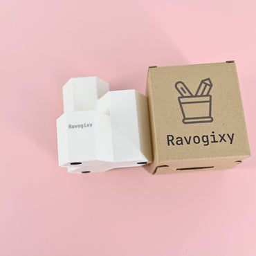 Ravogixy Pen Holder for Desk Milky White